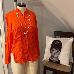 Zara shirt with gold buttons and two front pocket